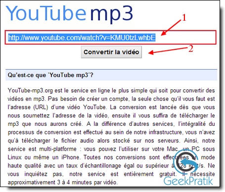 YouTube-Mp3 : Etape 1