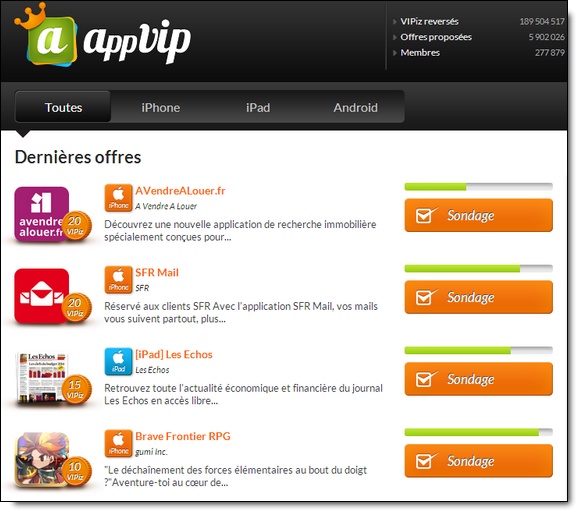 AppVip : Interface