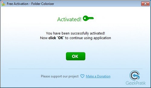 FolderColorize Activation
