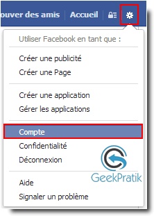 Sauvegarder compte Facebook