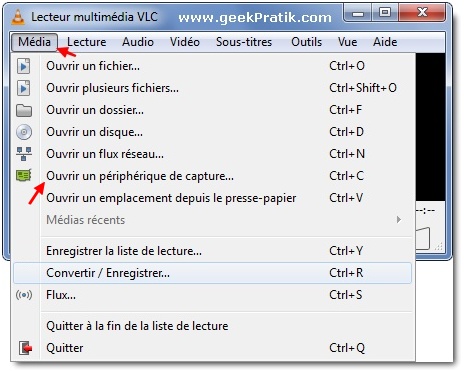 VLC Média Player (menu)