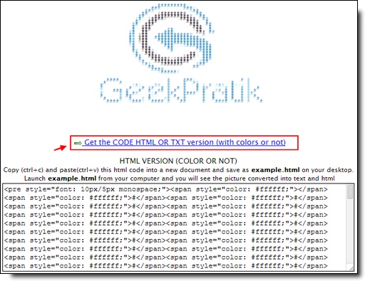 Picascii : GeekPratik