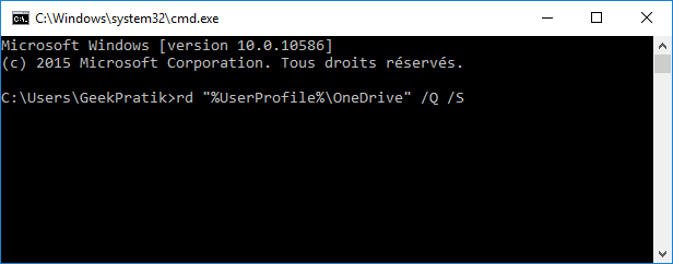Désinstaller OneDrive sous Windows 10