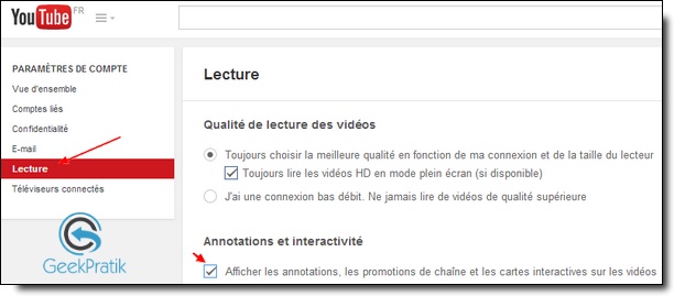YouTube : Lecture