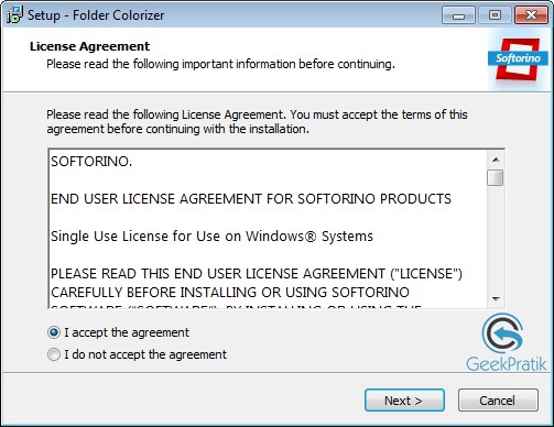FolderColorizer Installation Etape 1